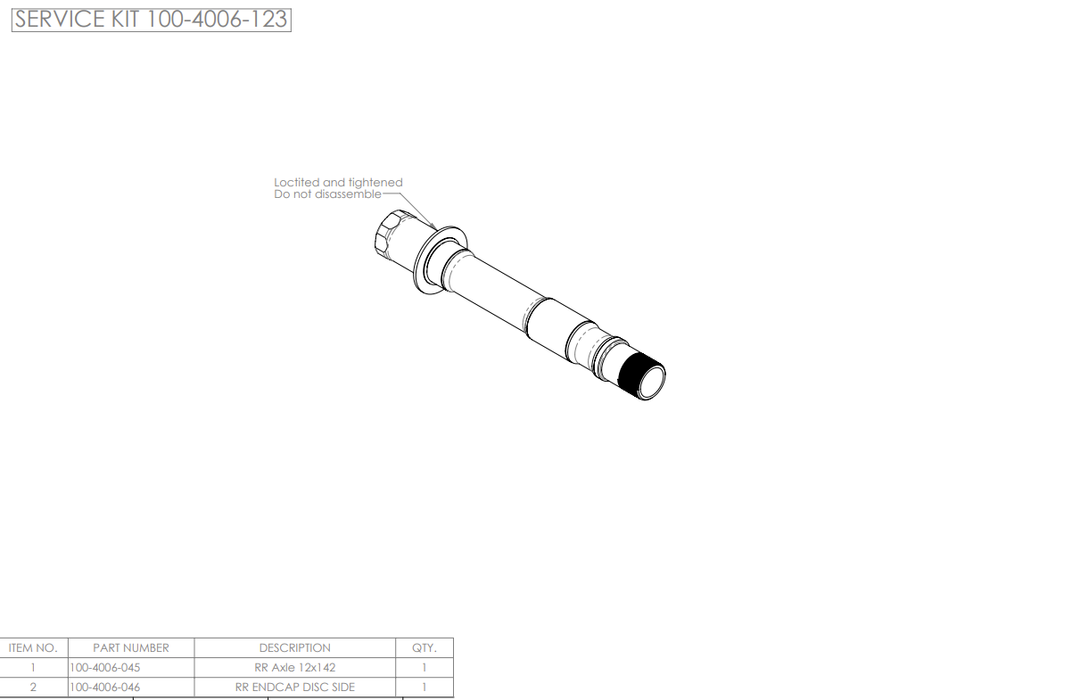 INNERDRIVE™ Hub Axle & End Cap