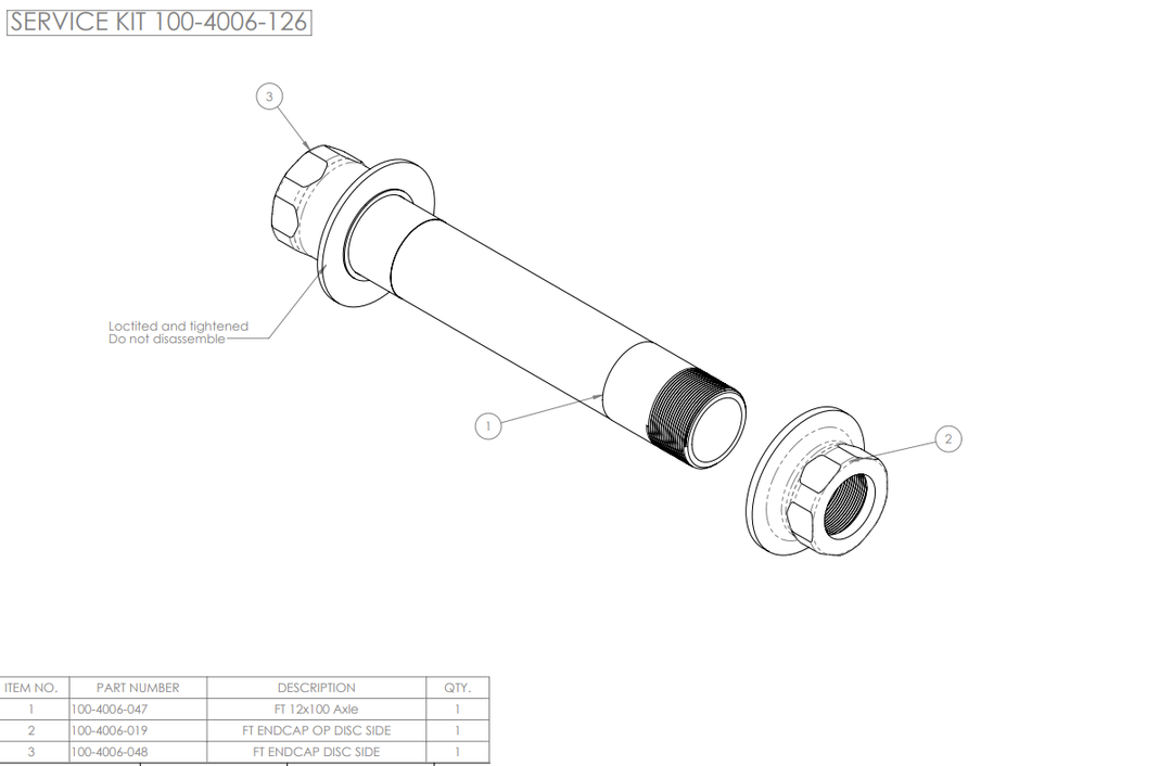 INNERDRIVE™ Hub Axle & End Cap